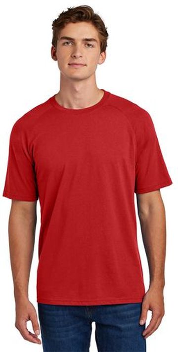 Sport-Tek�  Adult Unisex Halftime 4.5-ounce, 60/40 Combed Ring Spun Cotton/Polyester Short Sleeve Raglan T-Shirt